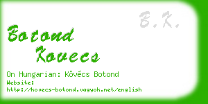 botond kovecs business card