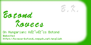 botond kovecs business card